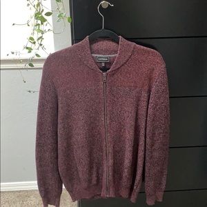Zip up, polyester bomber sweater